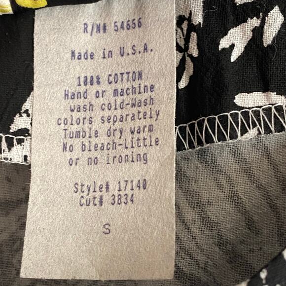 Vtg 80s 90s NOS Two Potato Laguna Beach A Line Midi Dress S Cotton Resort Wear - Picture 16 of 16